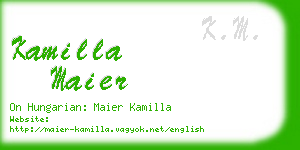 kamilla maier business card